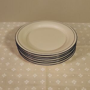 Lenox "Poppies On Blue" Patterned 6 1/2 Dessert Plates